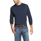 Ariat FR AC Crew Long Sleeve Shirt in Navy